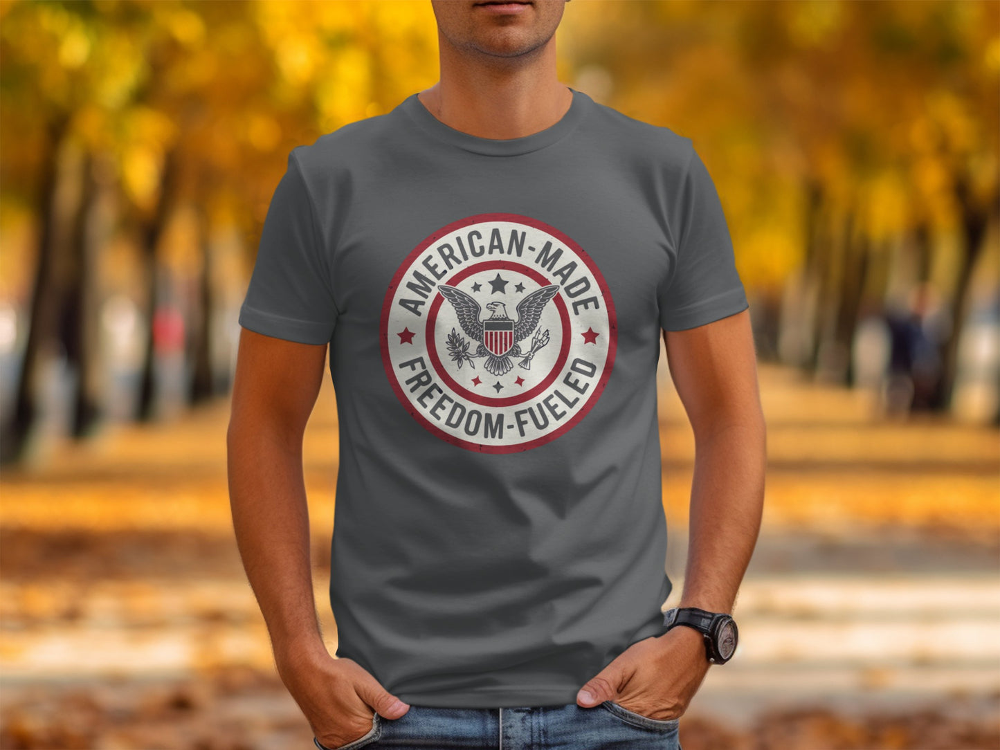 "American-Made, Freedom-Fueled" - Patriotic Tee
