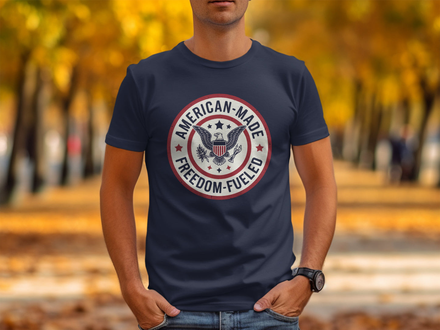 "American-Made, Freedom-Fueled" - Patriotic Tee