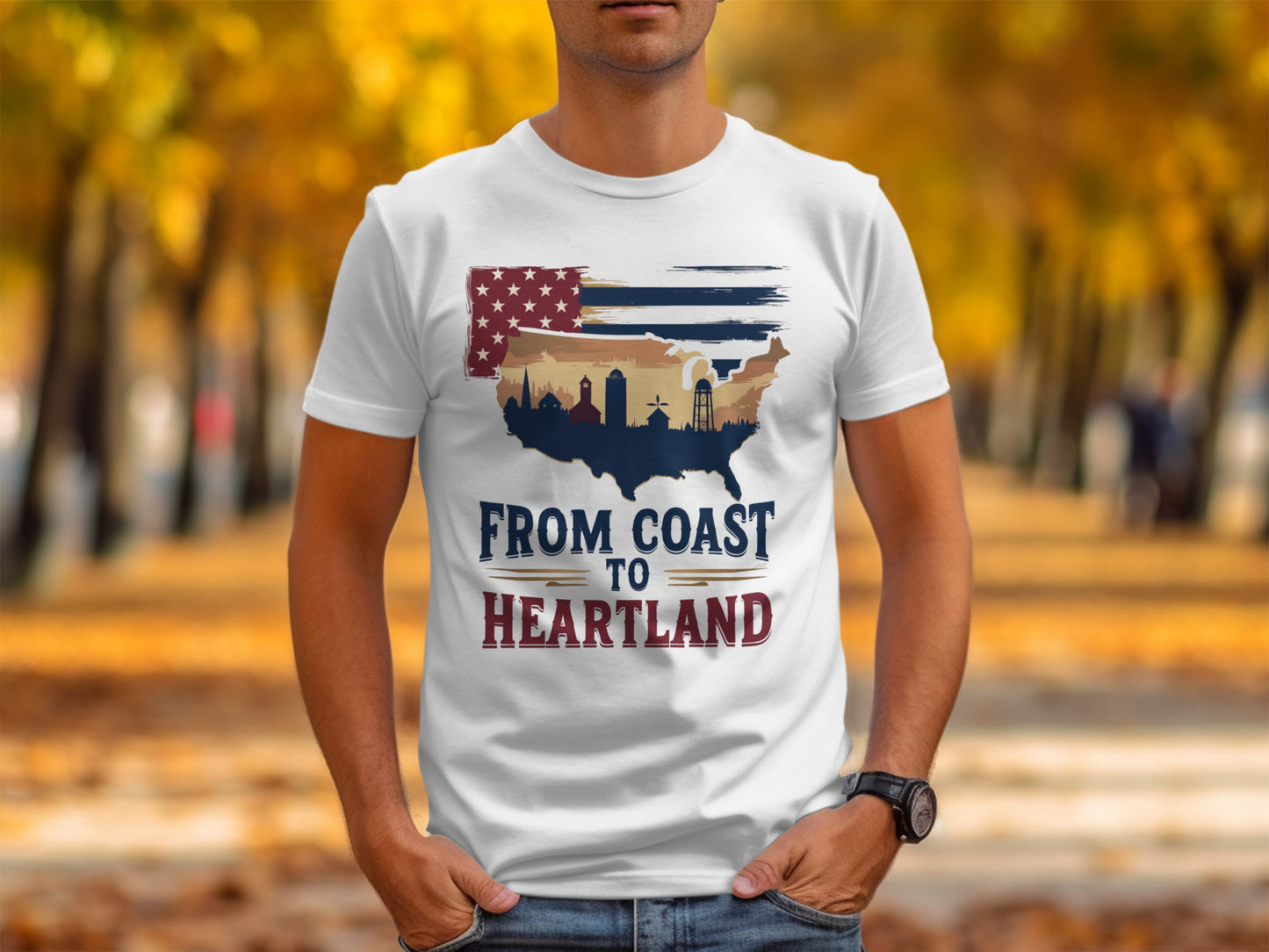 "From Coast to Heartland" - Patriotic Unity Tee