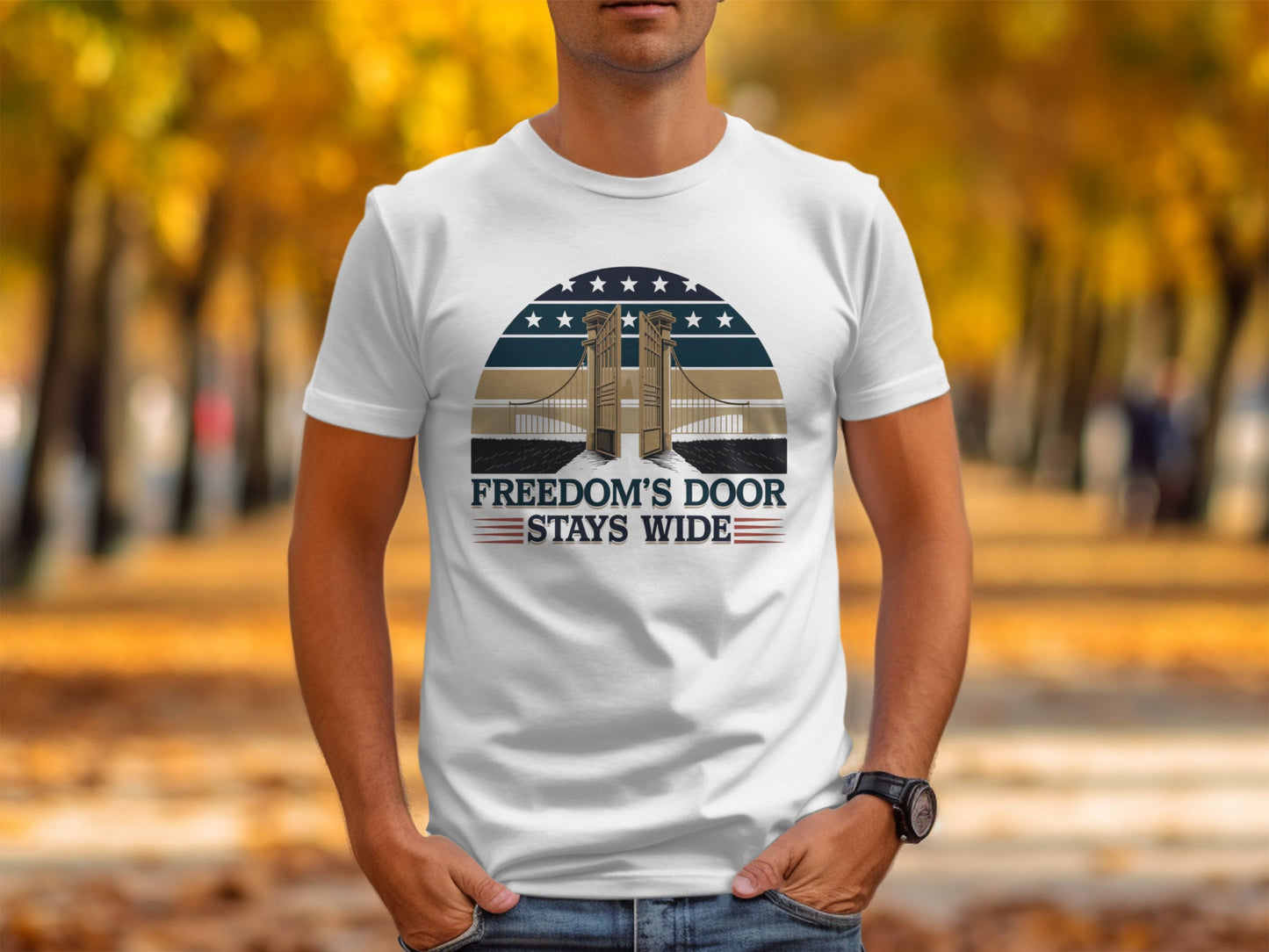 "Freedom’s Door Stays Wide" - Patriotic Tee