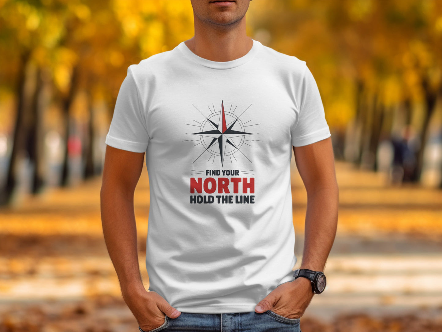 "Find Your North, Hold the Line" - Compass Patriot T-Shirt