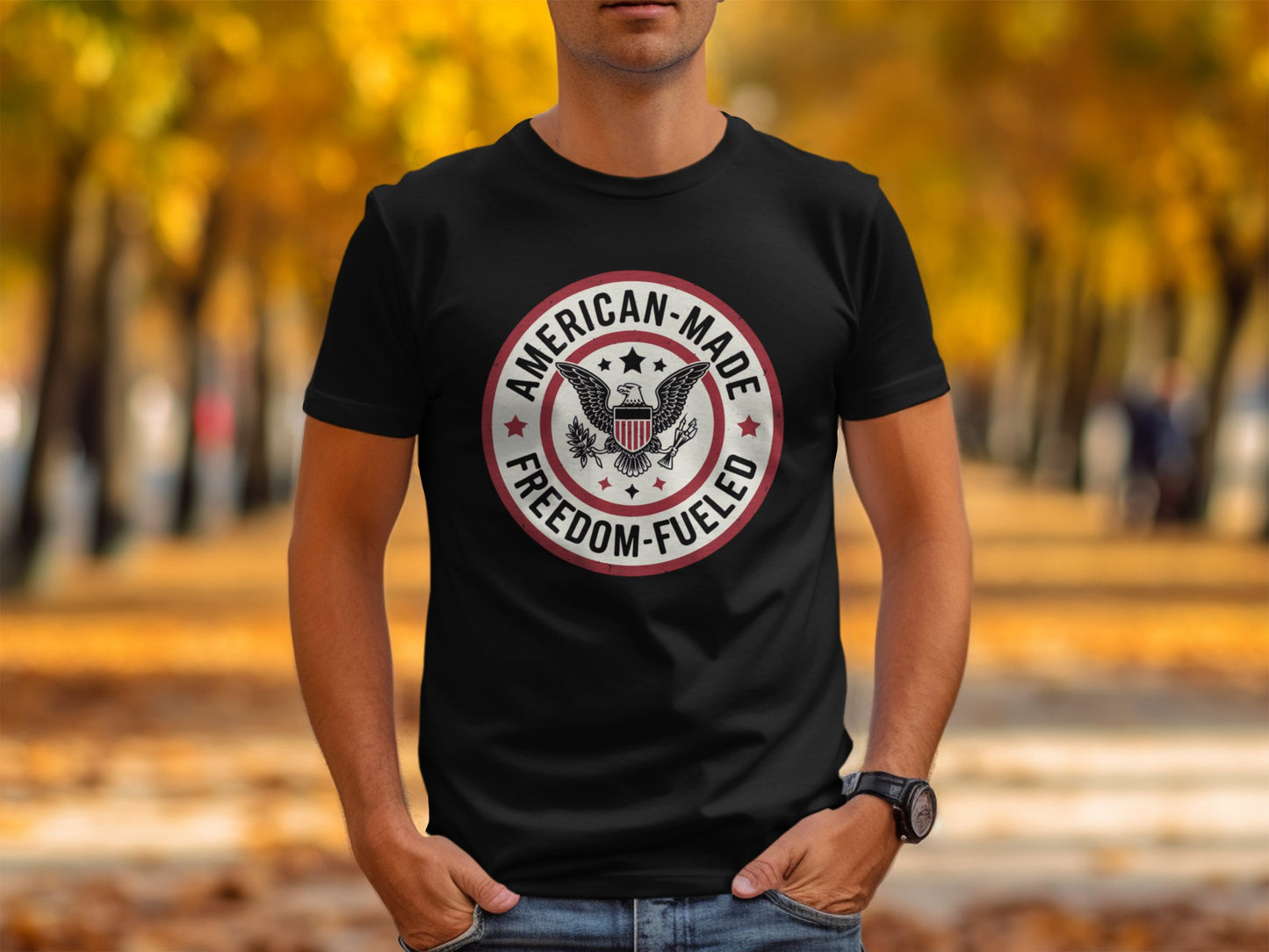 "American-Made, Freedom-Fueled" - Patriotic Tee