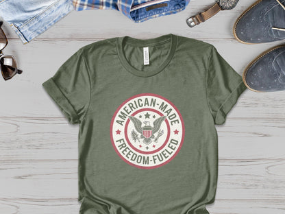 "American-Made, Freedom-Fueled" - Patriotic Tee