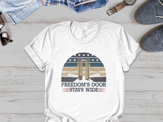 "Freedom’s Door Stays Wide" - Patriotic Tee