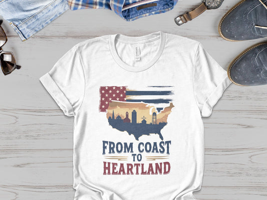 "From Coast to Heartland" - Patriotic Unity Tee