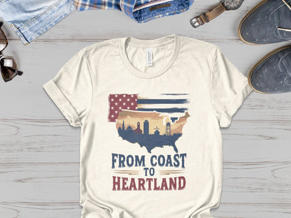 "From Coast to Heartland" - Patriotic Unity Tee