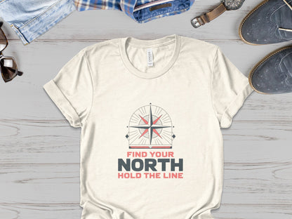 "Find Your North, Hold the Line" - Compass Guidance T-Shirt | Resilient Patriot Tee